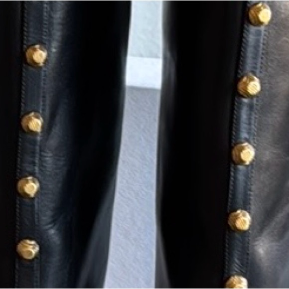 Authentic Balenciaga Knee High Boots Gold Detail NIB Size 39 - Picture 4 of 10
